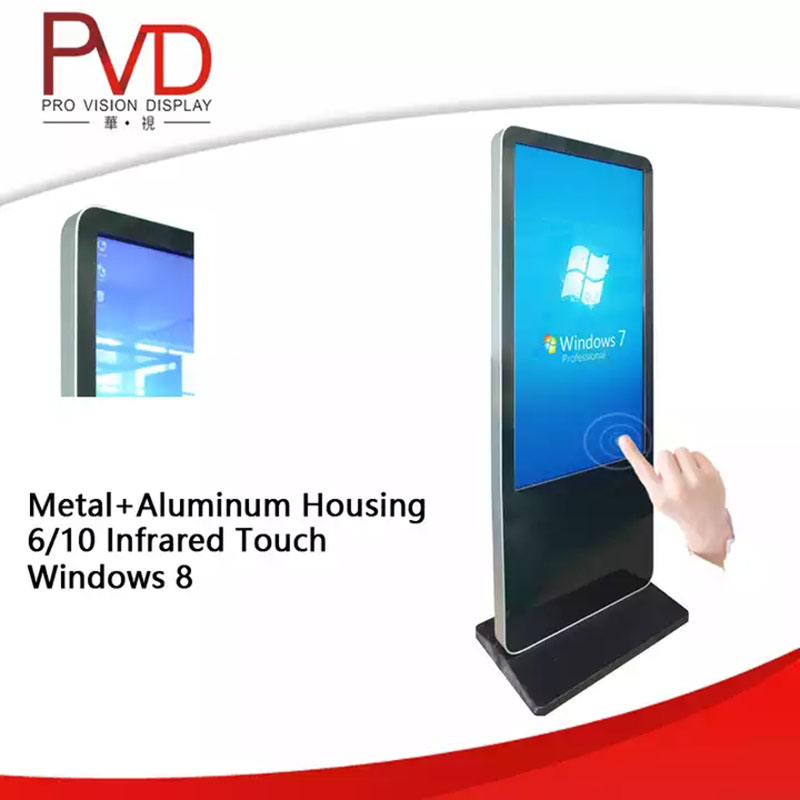 55 Inch Floor Standing Windows Touch Kiosk
