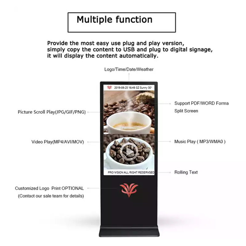 55 Inch Interactive Touch Screen Kiosk With Microphone